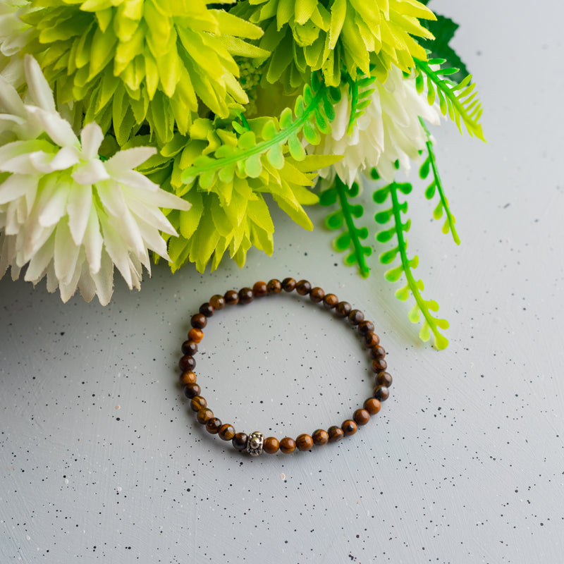 Red Tiger's Eye Skinny Bracelet