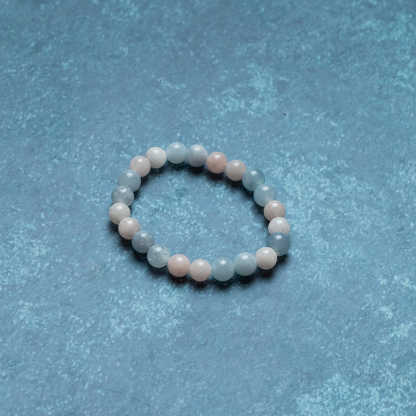 Rose quartz and Aquamarine Bracelet