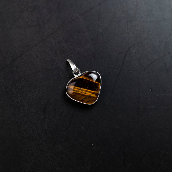 Tiger's Eye Heart Pendant