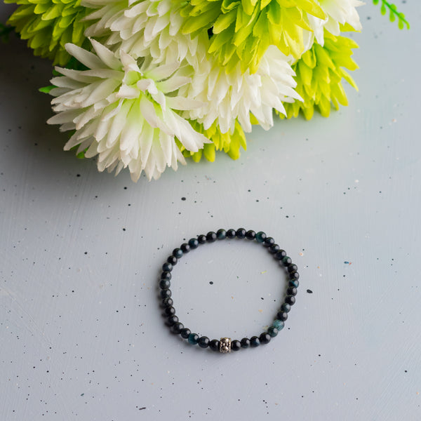 Black Obsidian Skinny Bracelet 4mm