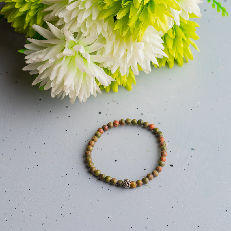 Unakite Skinny Bracelet