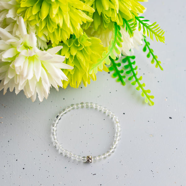 Clear Quartz Skinny Bracelet