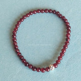 Garnet Skinny Bracelet 4mm