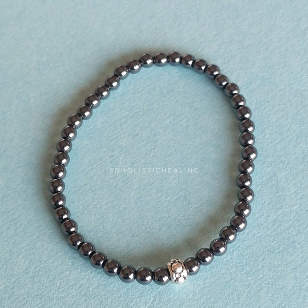 Hematite Skinny Bracelet 4mm