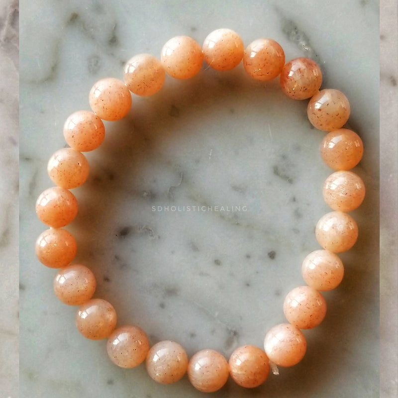 Peach Moonstone Bracelet