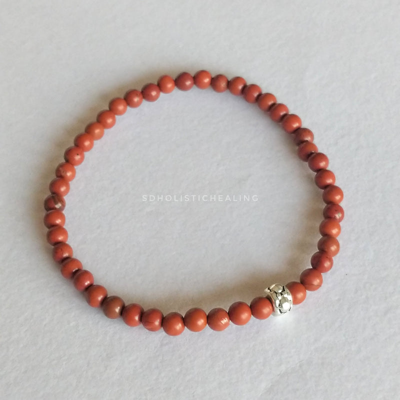 Red Jasper Skinny Bracelet 4mm