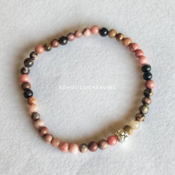 Rhodonite Skinny Bracelet 4mm