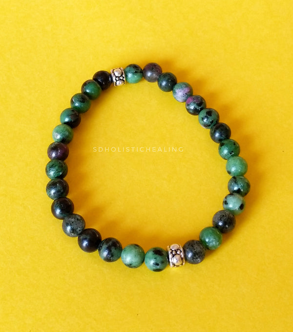 Ruby Zoisite Slim Bracelet