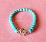 Turquoise Slim Bracelet with Tree of Life Charm