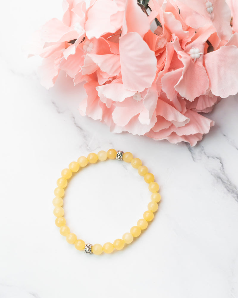 Yellow Calcite Bracelet  Buy Online Yellow calcite Crystal bracelet   Shubhanjali